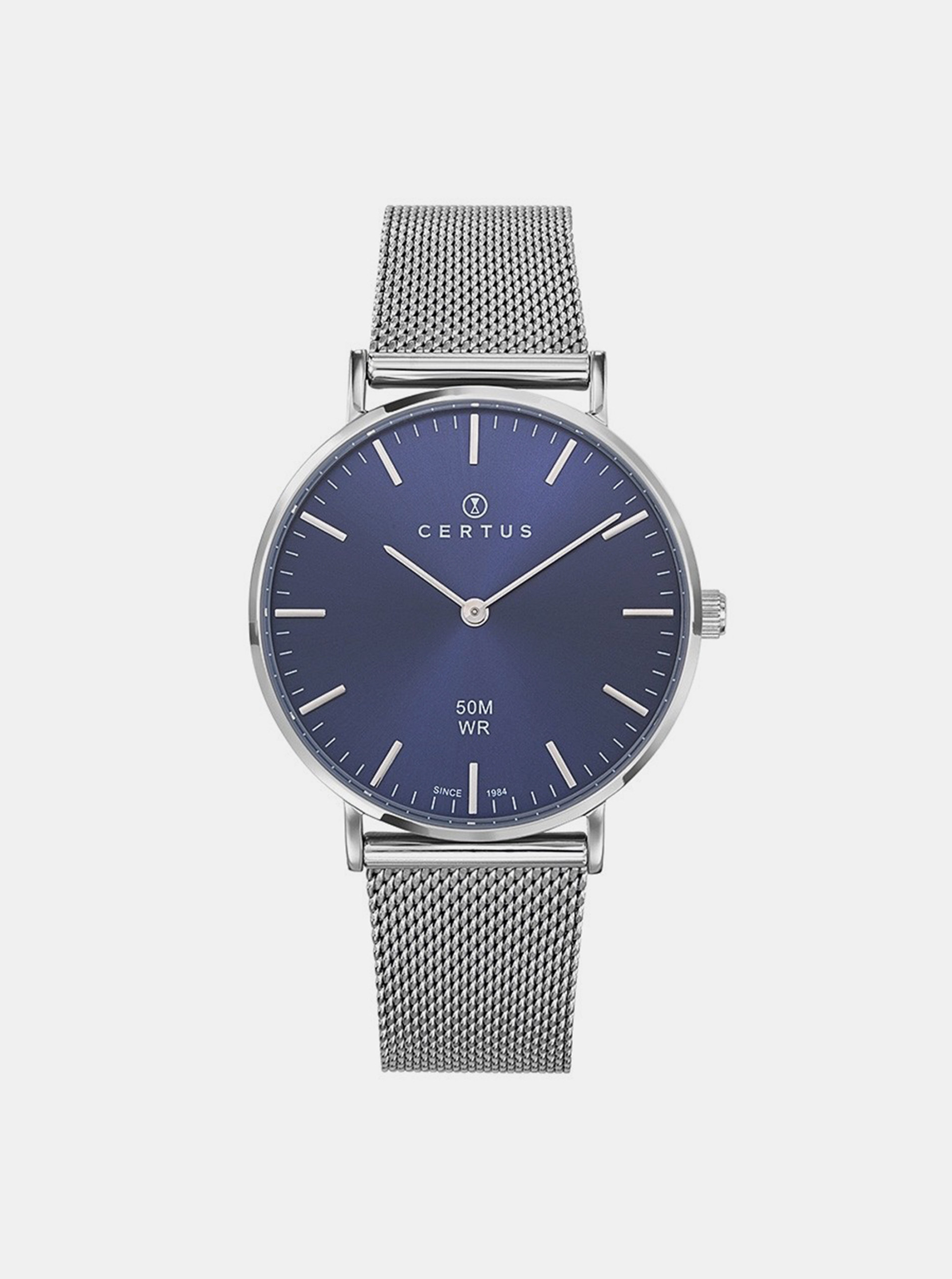 Fotografie Dámské hodinky s nerezovým páskem ve stříbrné barvě Certus