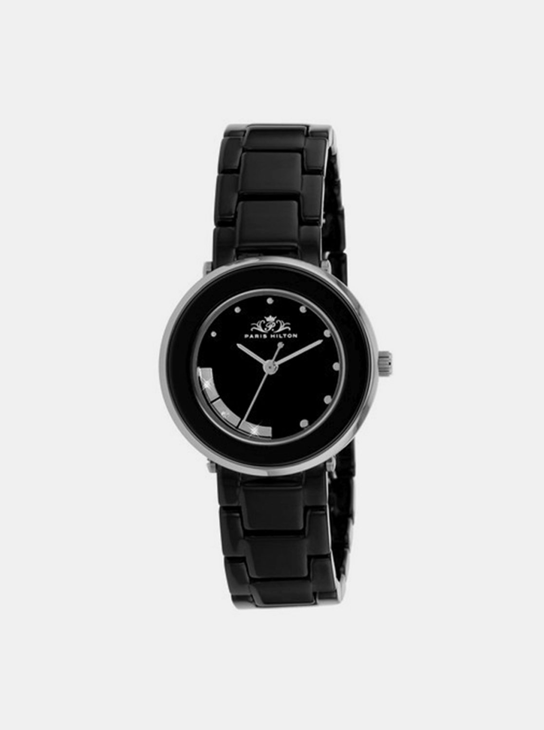Dámské hodinky s keramickým páskem v černé barvě Paris Hilton