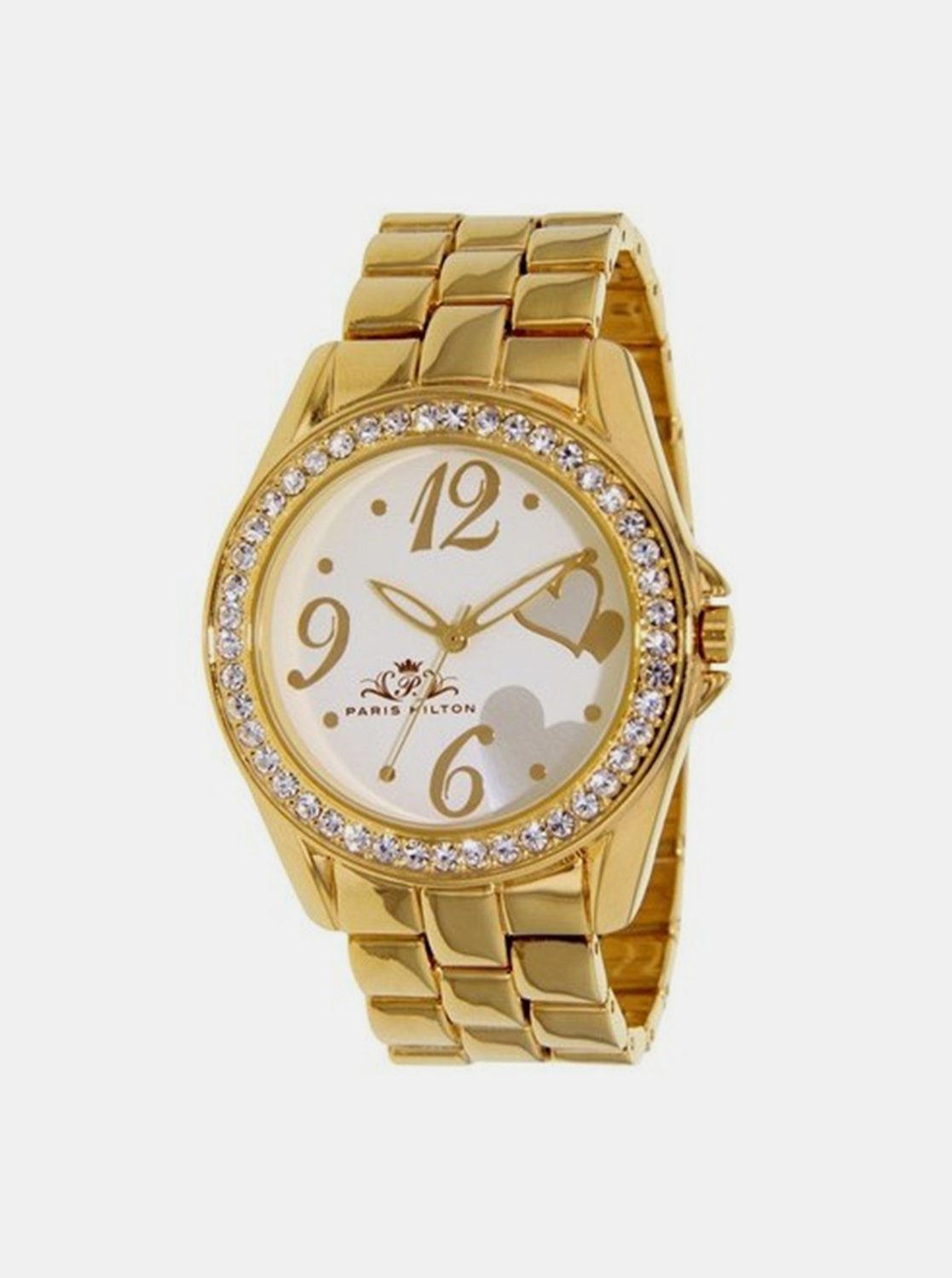 Fotografie Dámské hodinky s nerezovým pásken ve zlaté barvě Paris Hilton