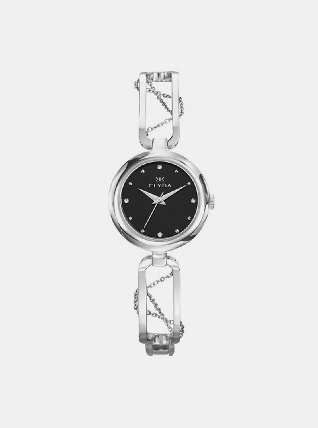Dámské hodinky s nerezovým páskem ve stříbrné barvě Clyda