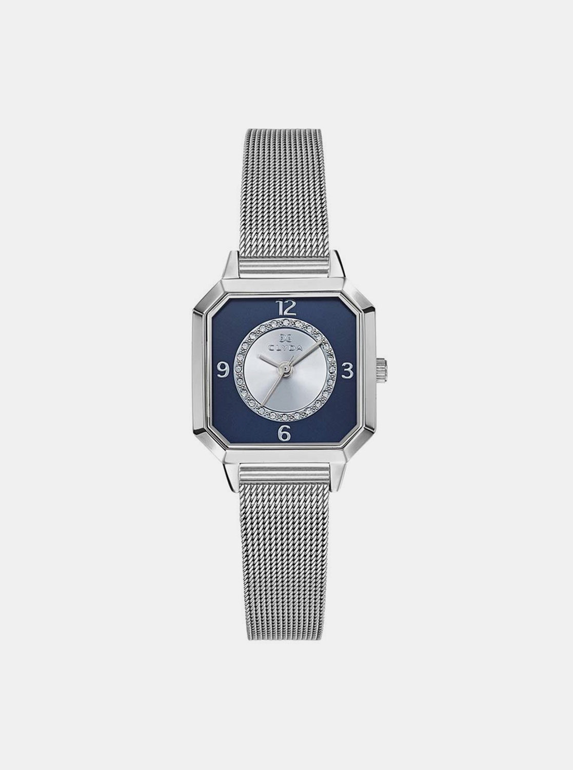 Fotografie Dámské hodinky s nerezovým páskem ve stříbrné barvě Clyda