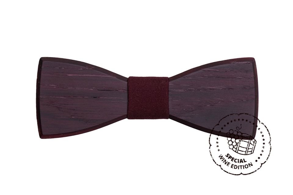 Fotografie Dřevěný motýlek Red Wine bow tie, pánský BeWooden