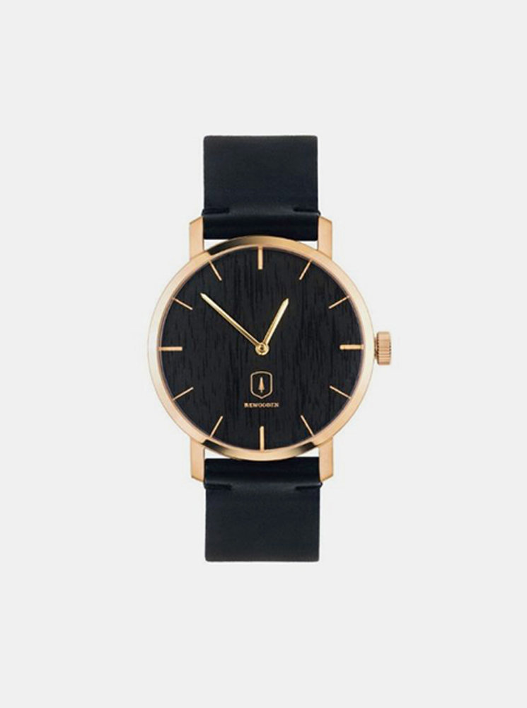 Fotografie Dřevěné hodinky Lux Watch s řemínkem z pravé kůže BeWooden