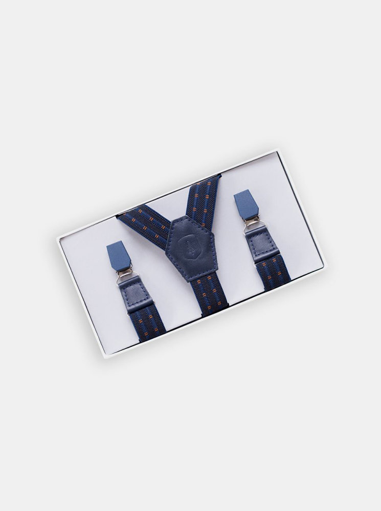 Kožené šle Astro Suspenders s dřevěnými detaily BeWooden