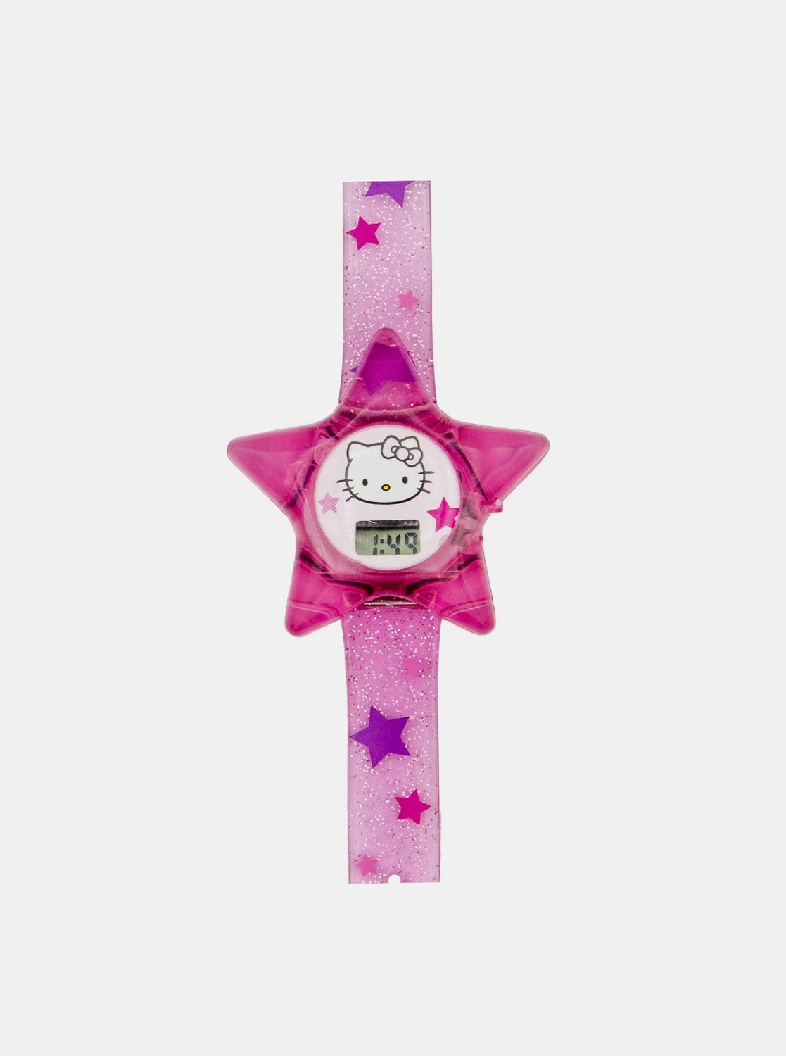 Růžové holčičí hodinky ve tvaru hvězdy Hello Kitty