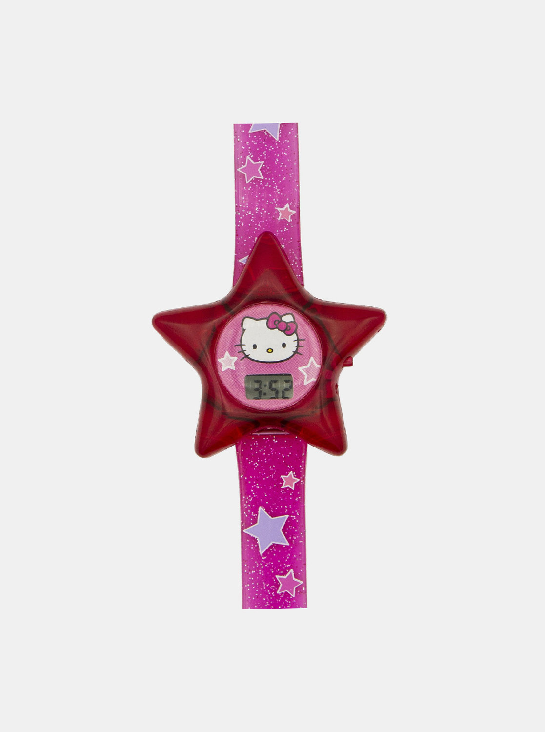 Růžové hodinky ve tvaru hvězdy Hello Kitty