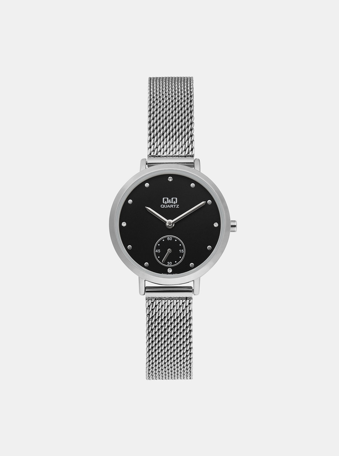 Fotografie Dámské hodinky s nerezovým páskem ve stříbrné barvě Q&Q