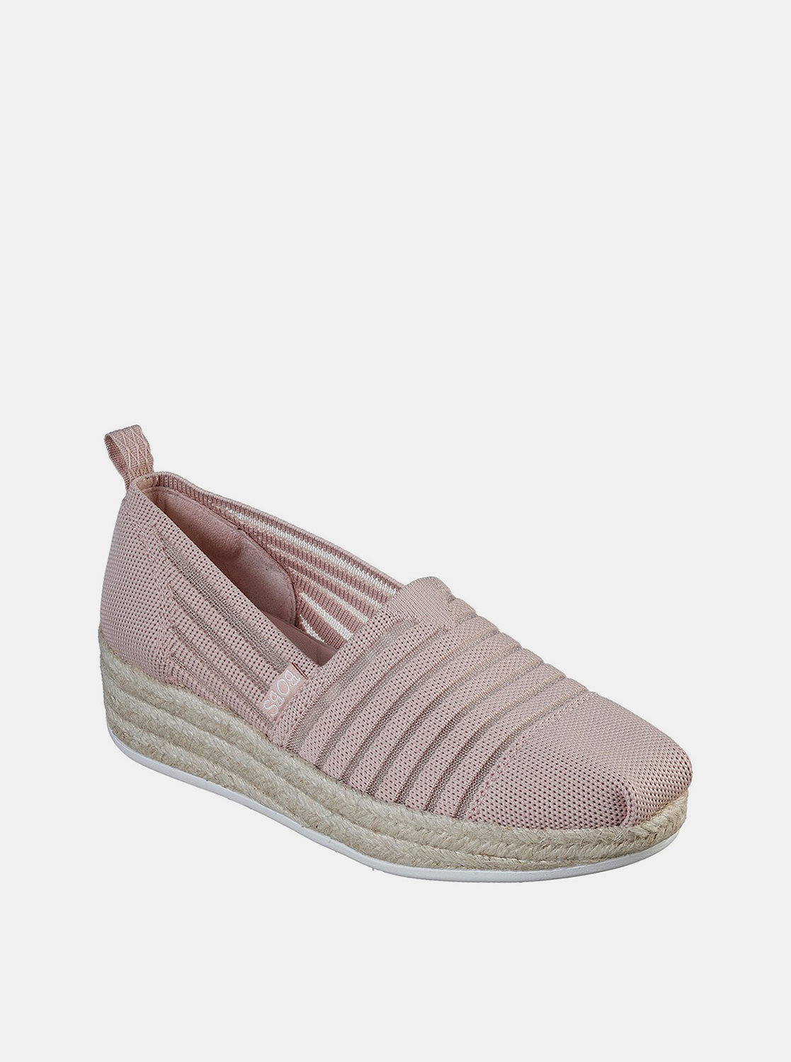 Skechers pudrové espadrilky s jutou Highlights 2.0 Homestretch Blush