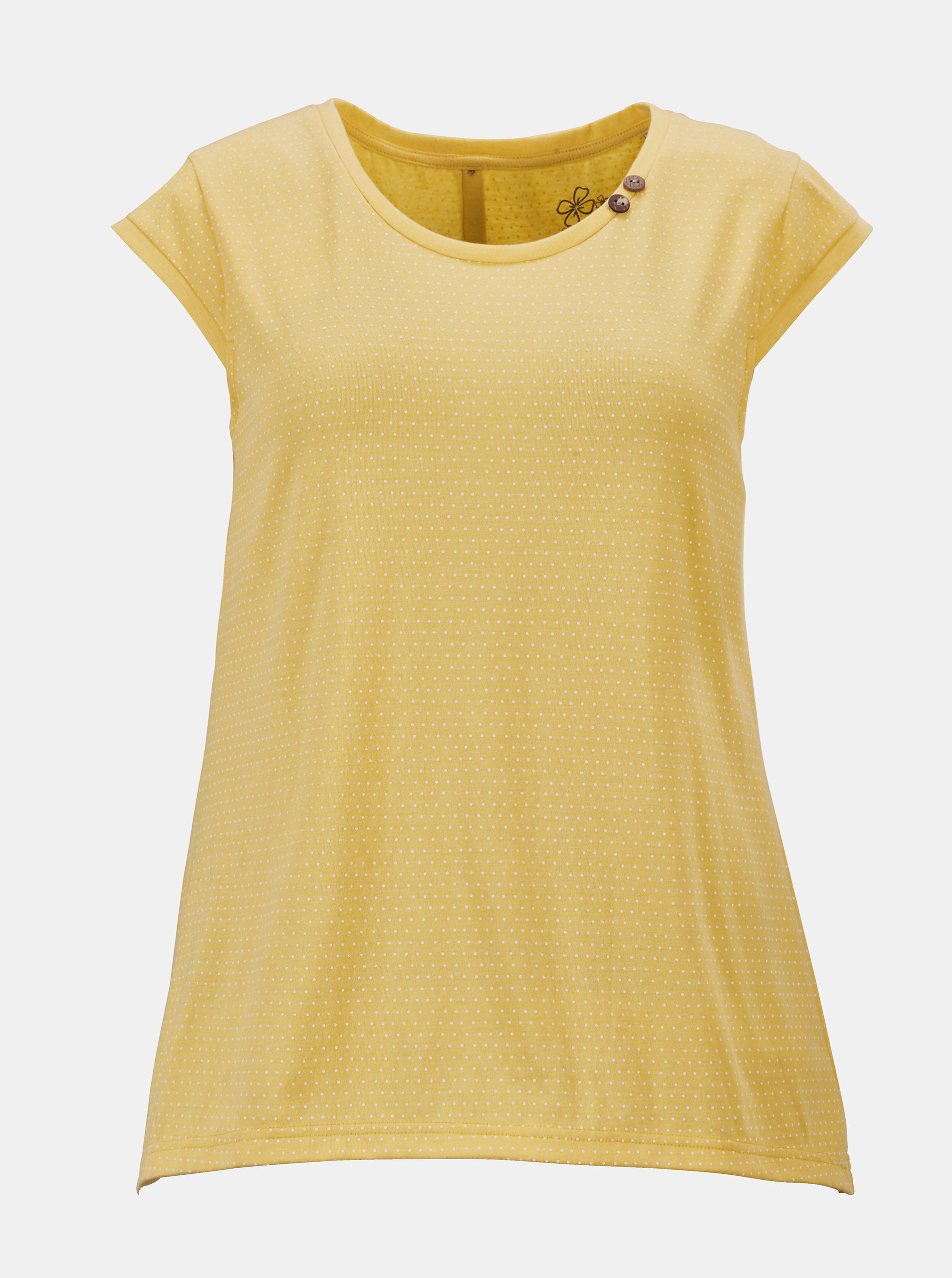 Fotografie Žluté dámské tričko s knoflíky na zádech killtec