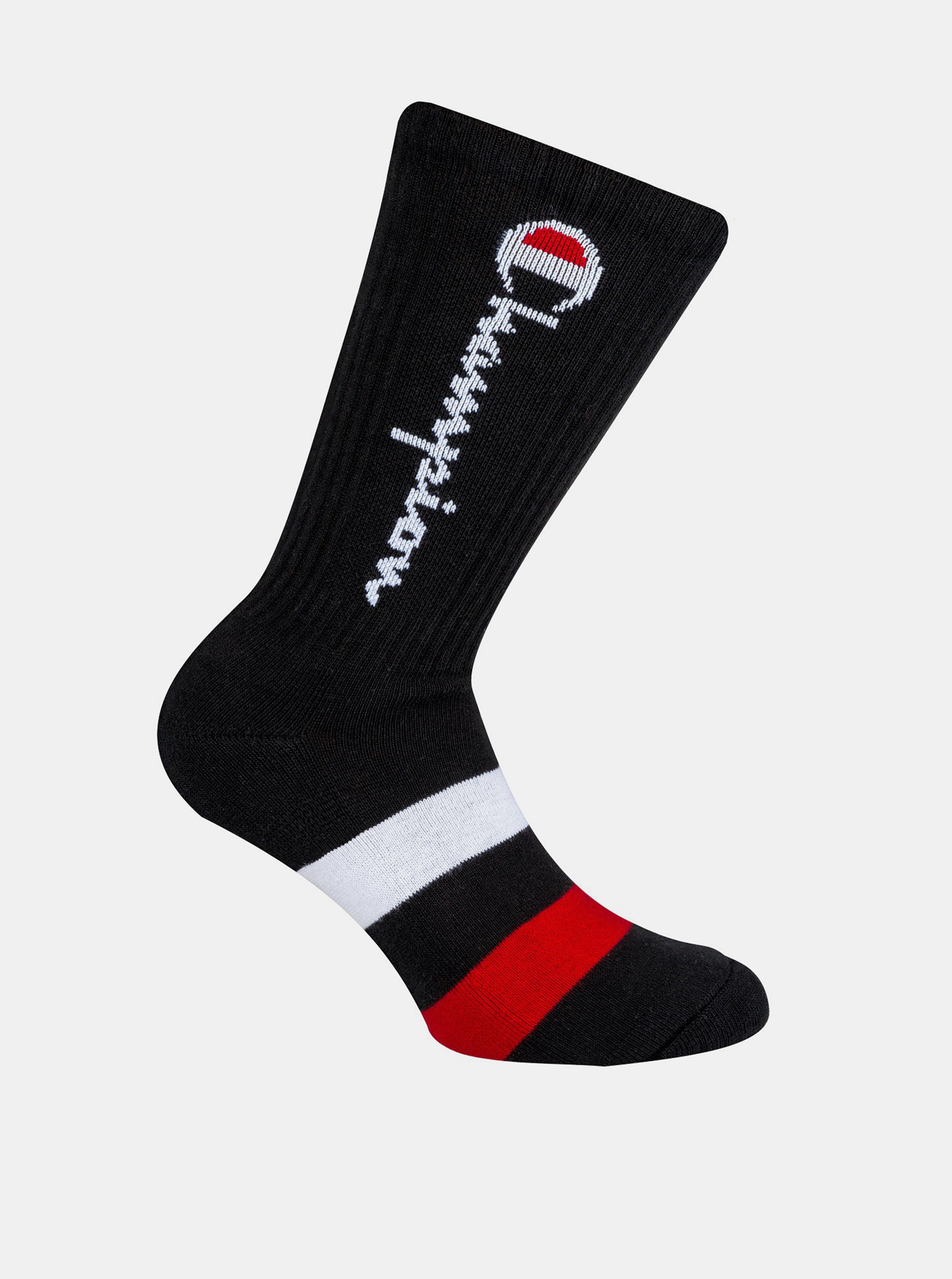 Fotografie CREW SOCKS ROCHESTER AUTHENTIC - 1 pár Champion vyšších sportovních ponožek - černá - červená - modrá