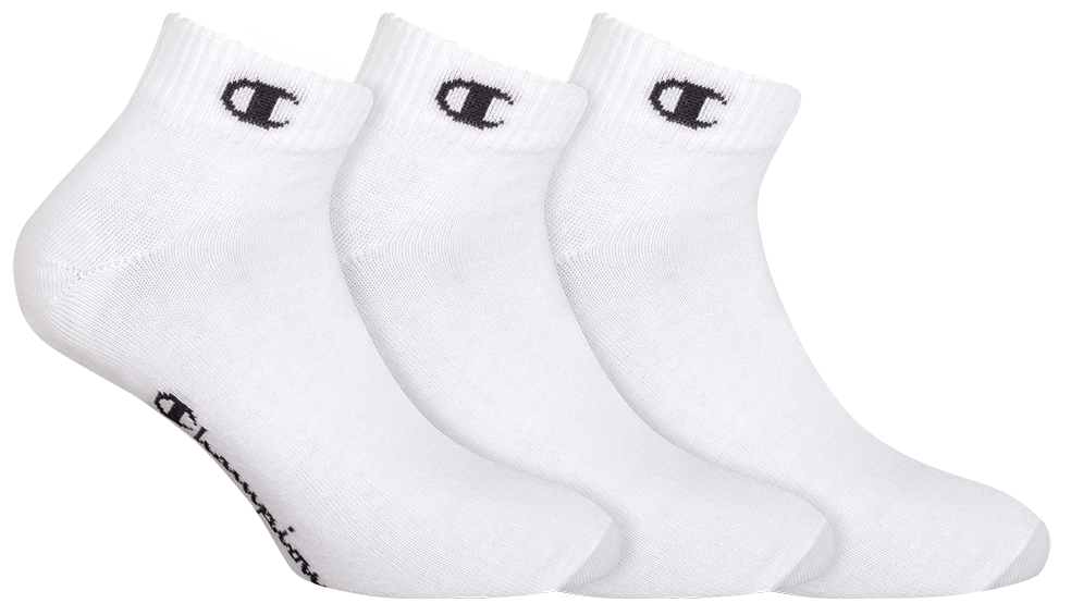 Fotografie CHAMPION ANKLE SOCKS LEGACY 3x - Sportovní kotníkové ponožky 3 páry - bílá