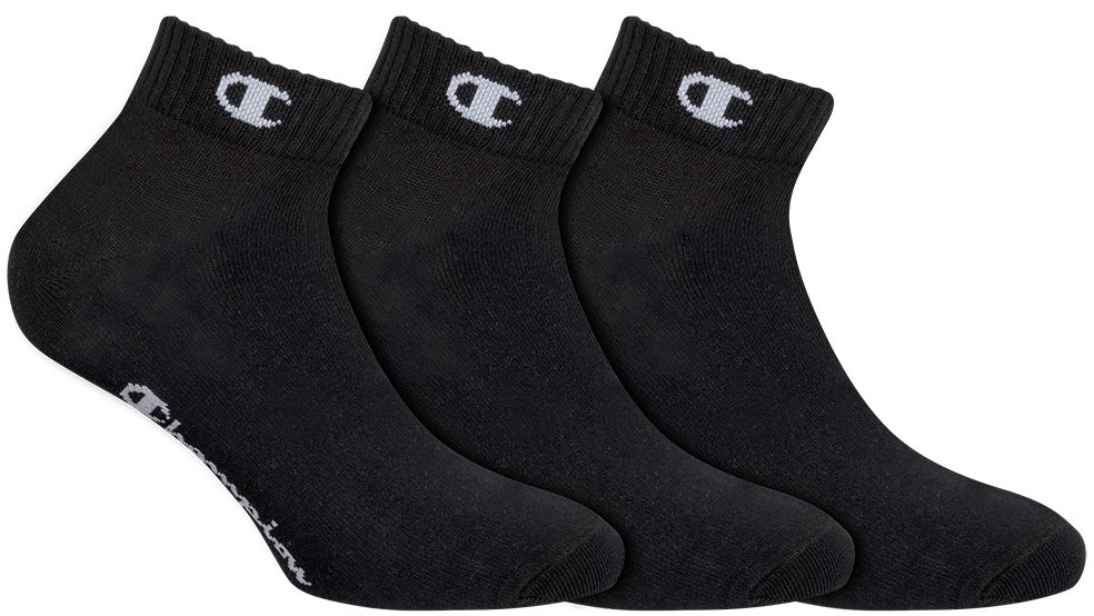 CHAMPION ANKLE SOCKS LEGACY 3x - Sportovní kotníkové ponožky 3 páry - černá
