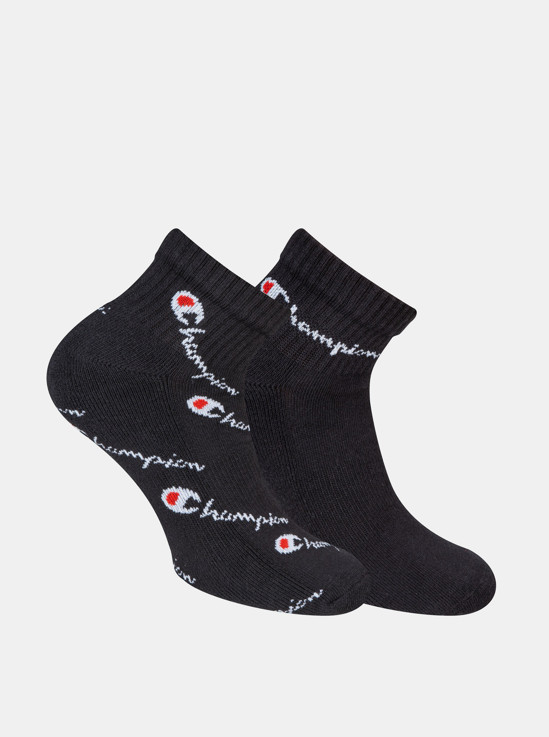 Fotografie CHAMPION ANKLE FASHION MIX 2x - Sportovní kotníkové ponožky 2 páry - černá