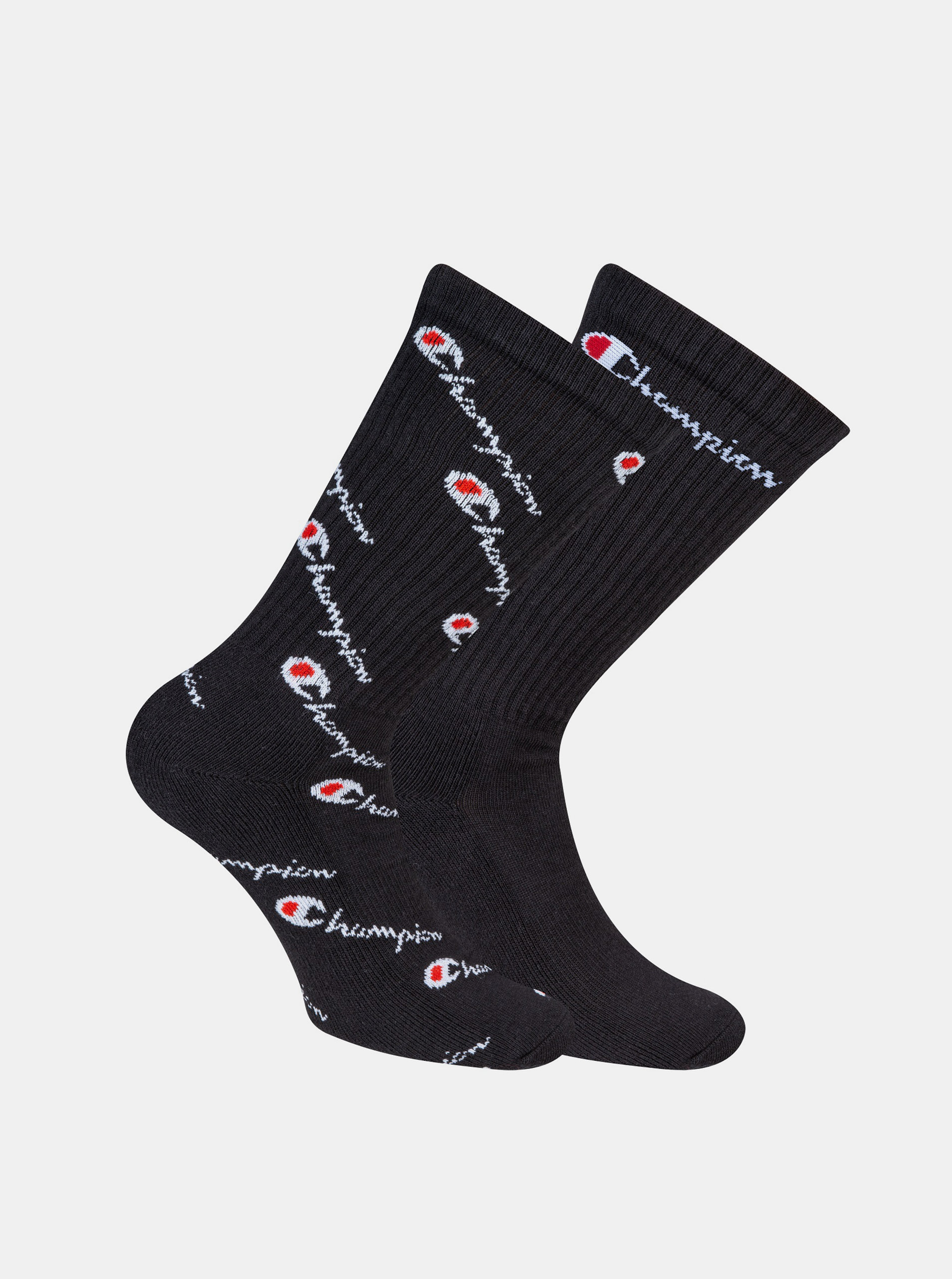 Fotografie CHAMPION CREW FASHION MIX SOCKS 2x - Sportovní ponožky 2 páry - černá
