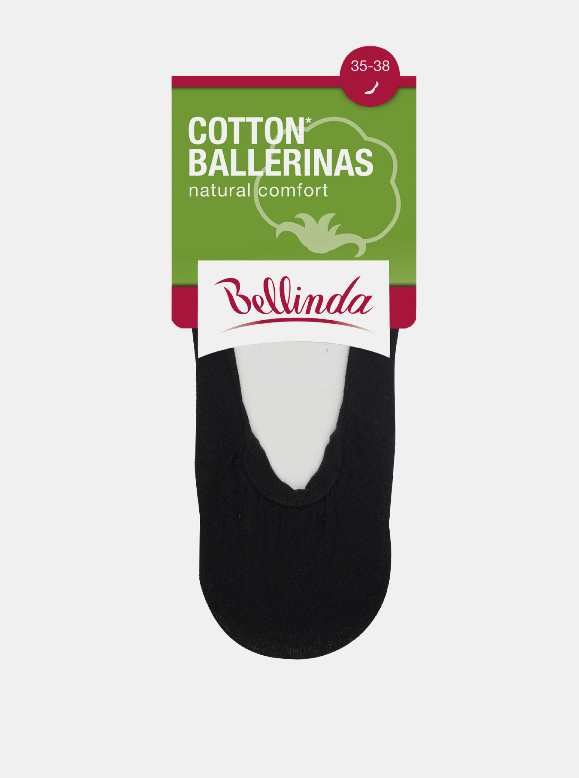 Fotografie Dámské bavlněné balerínky COTTON BALLERINAS - Dámské bavlněné ponožky vhodné do balerínek - černá