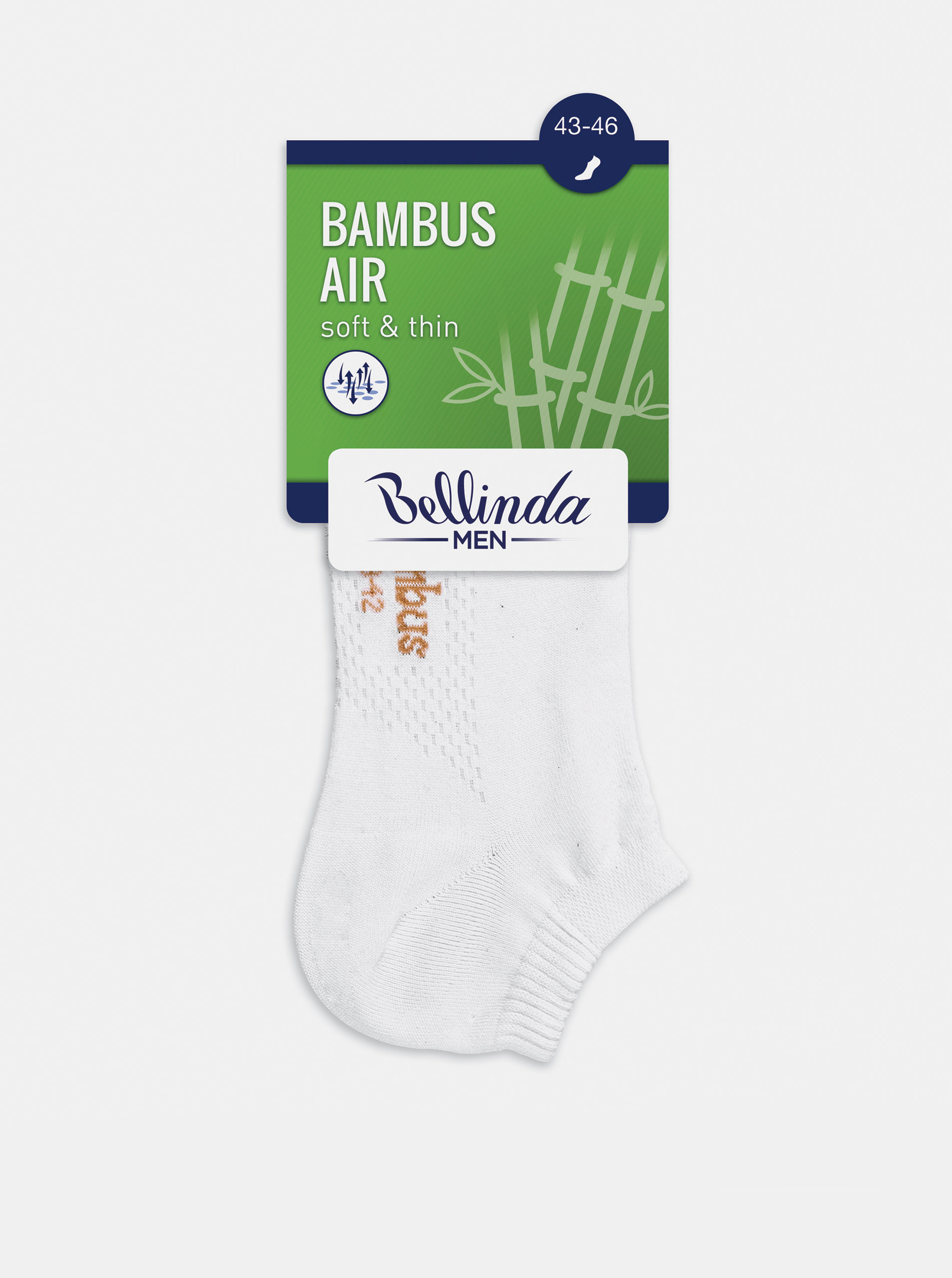 Fotografie Pánské nízké ponožky BAMBUS AIR IN-SHOE SOCKS - Krátké pánské bambusové ponožky - šedá