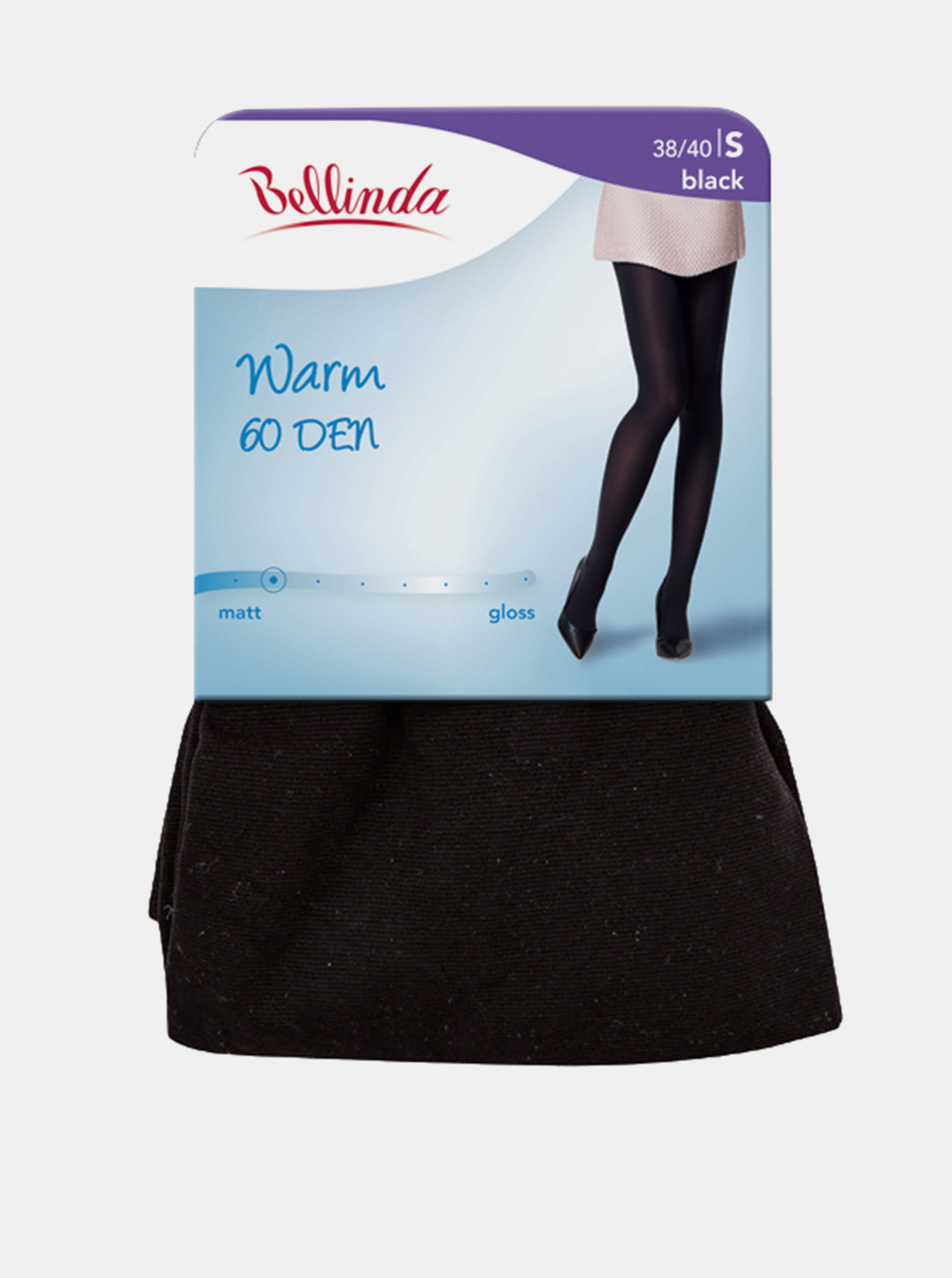 Dámské punčocháče WARM 60 DEN - Zimní punčochové kalhoty - černá