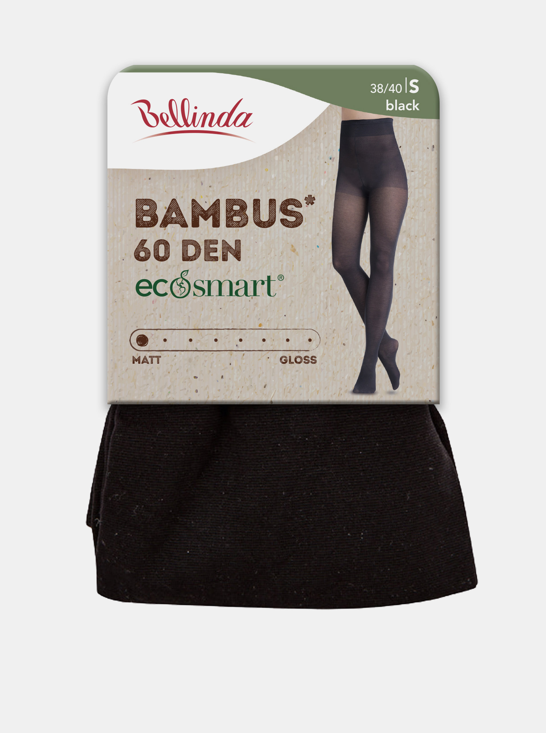 Ekologické bambusové punčochové kalhoty ECOSMART BAMBUS 60 DEN - Dámské bambusové punčochy - černá