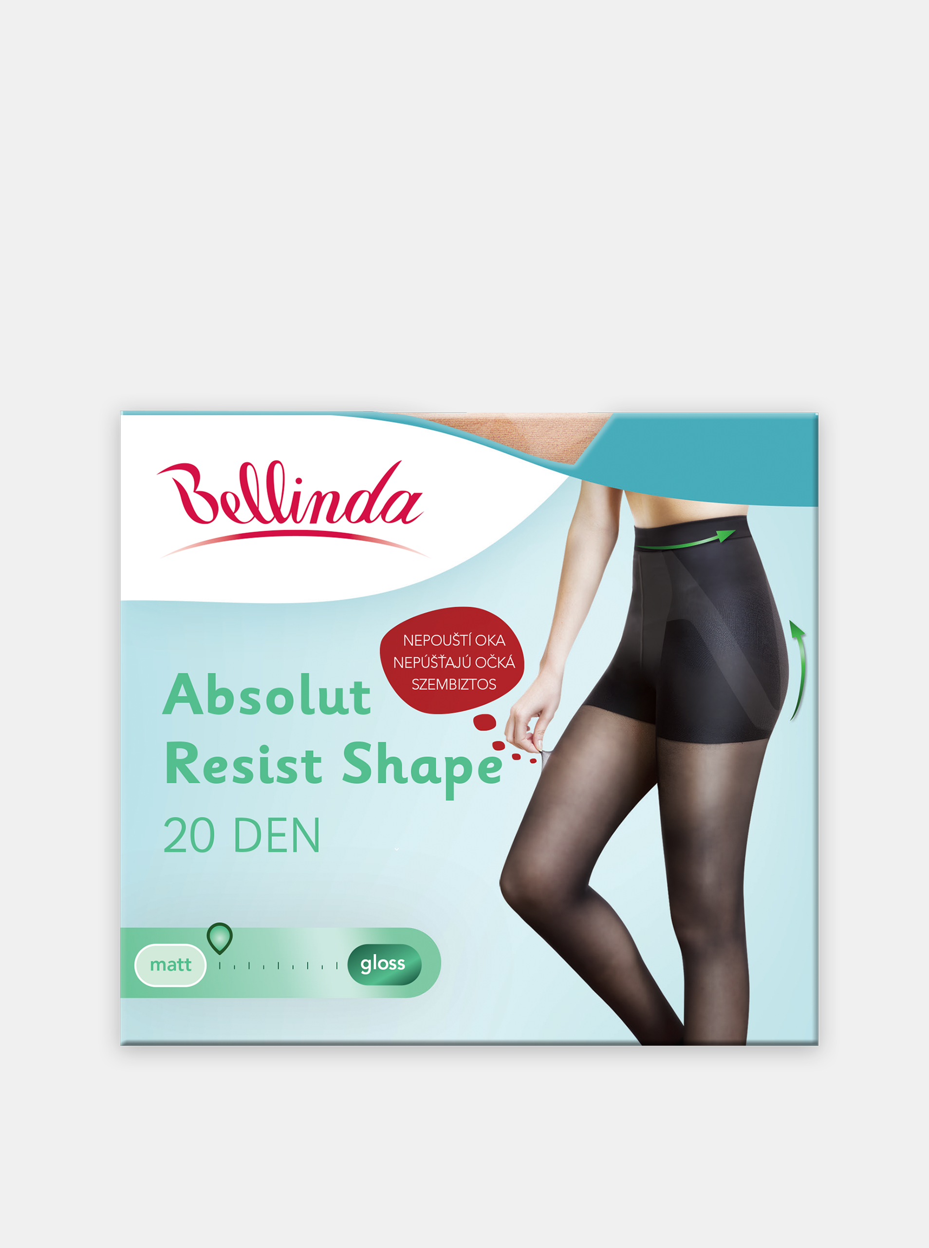Punčochové kalhoty ABSOLUT RESIST SHAPE 20 DEN - Formující punčochové kalhoty, navíc nepouští oka - černá