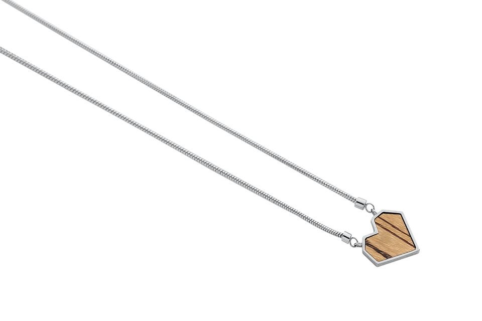 Náhrdelník s dřevěným detailem Lini Necklace Heart