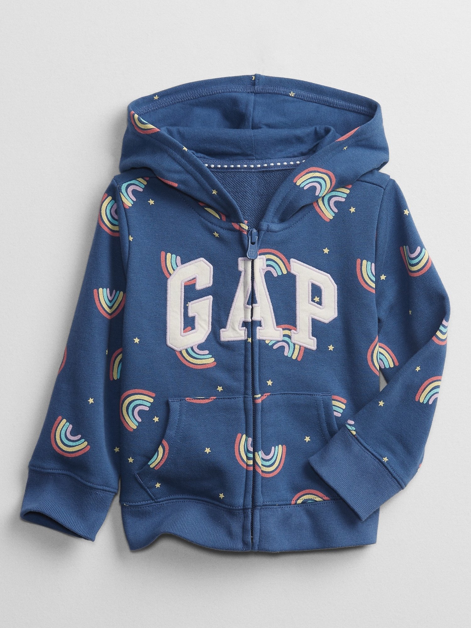 Modrá holčičí dětská mikina GAP Logo v-sp nvlty fz