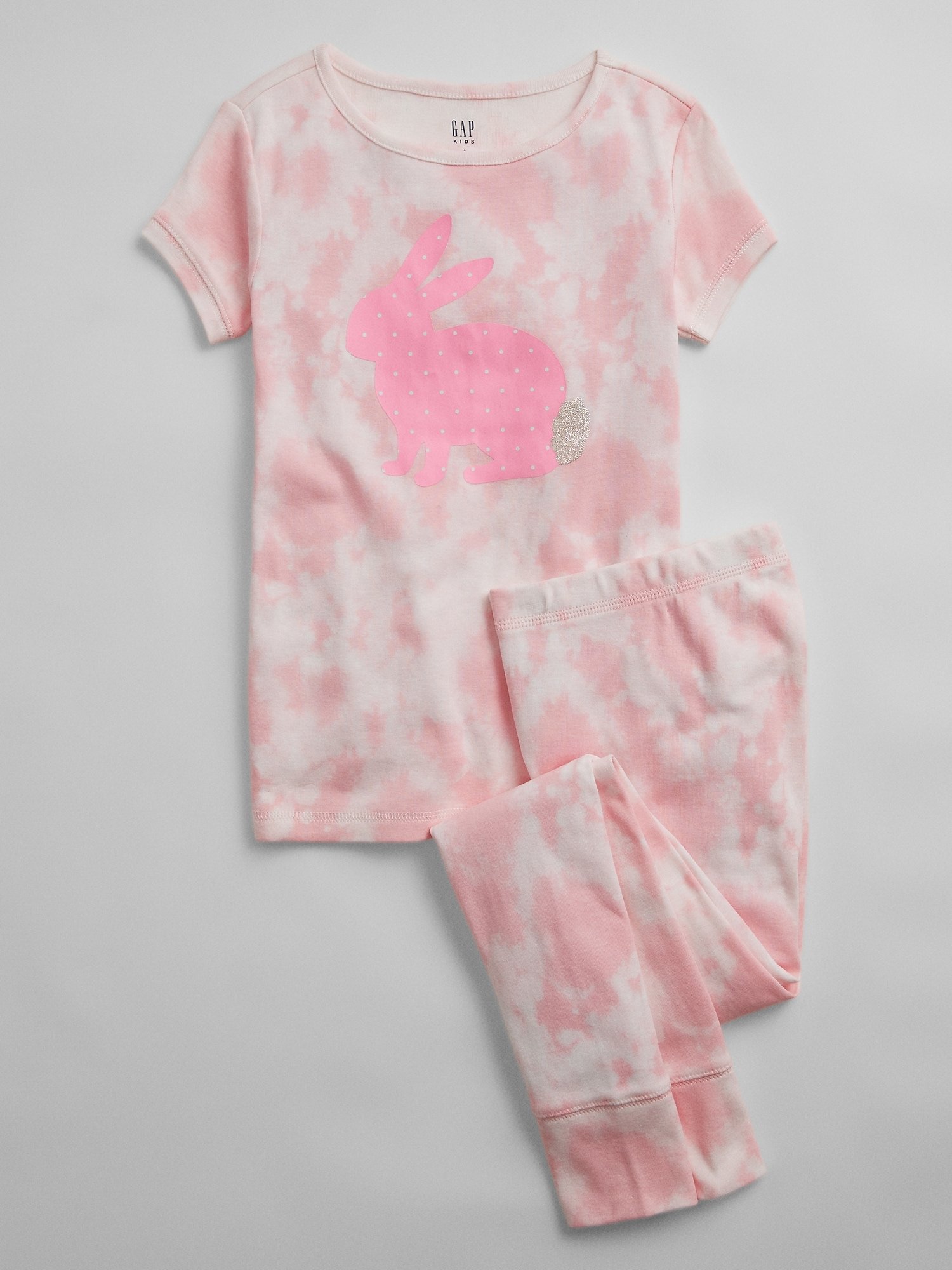 Fotografie Růžové holčičí dětské pyžamo v-g bunny ss lj org