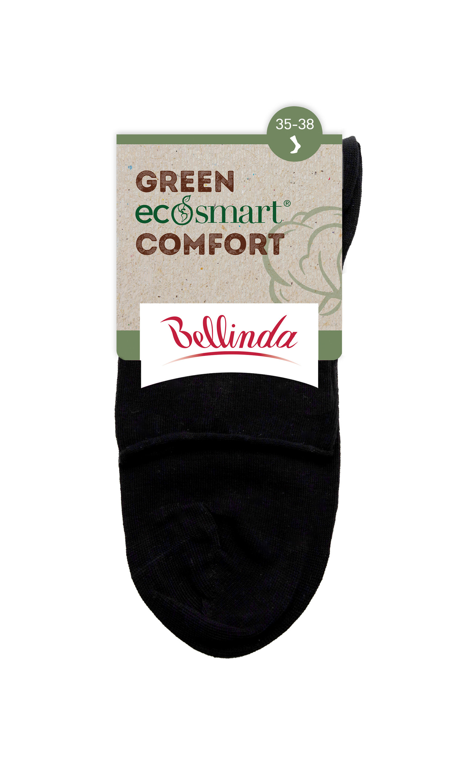 Fotografie Dámské bio ponožky GREEN ECOSMART COMFORT SOCKS - Dámské ponožky z bio bavlny s netlačícím lemem - černá