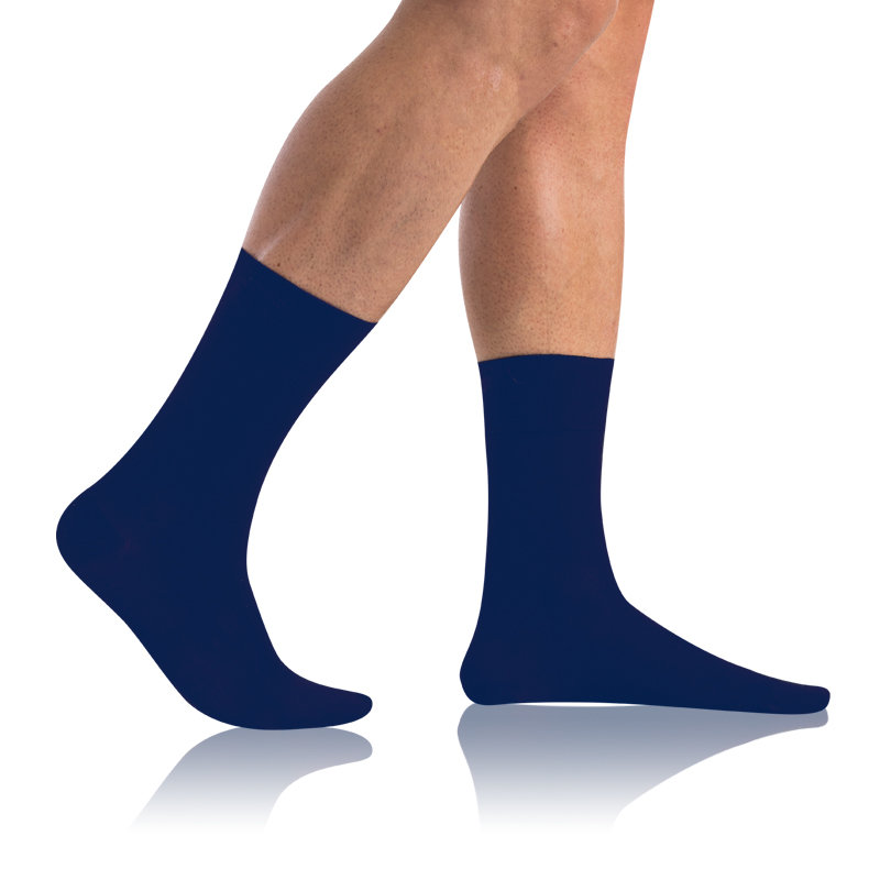 Pánské ponožky BAMBUS COMFORT SOCKS - Bambusové klasické pánské ponožky - modrá