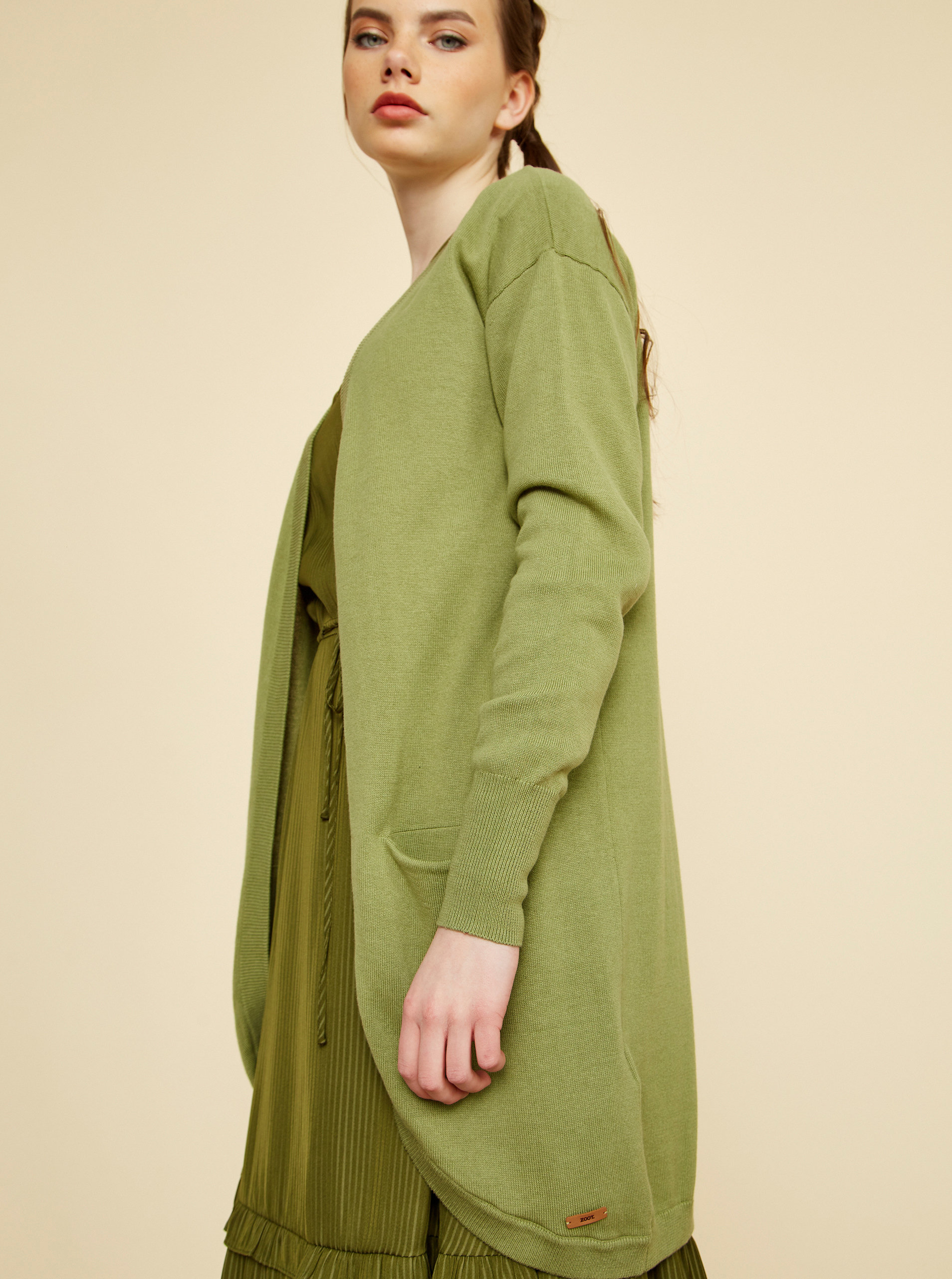 Fotografie Zelený dámský kardigan s kapsami ZOOT Baseline Gita
