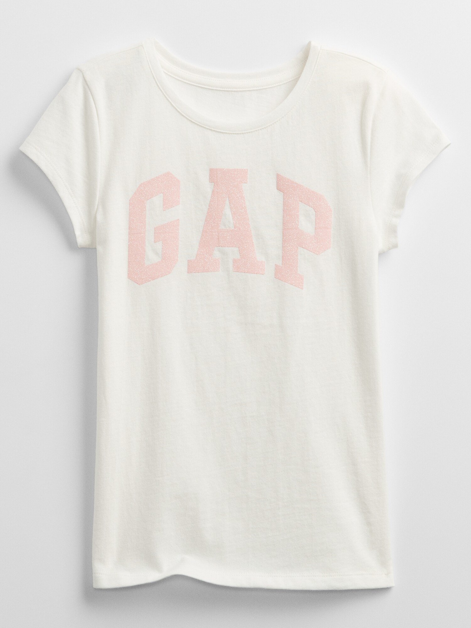 Fotografie Bílé holčičí dětské tričko GAP Logo v arch