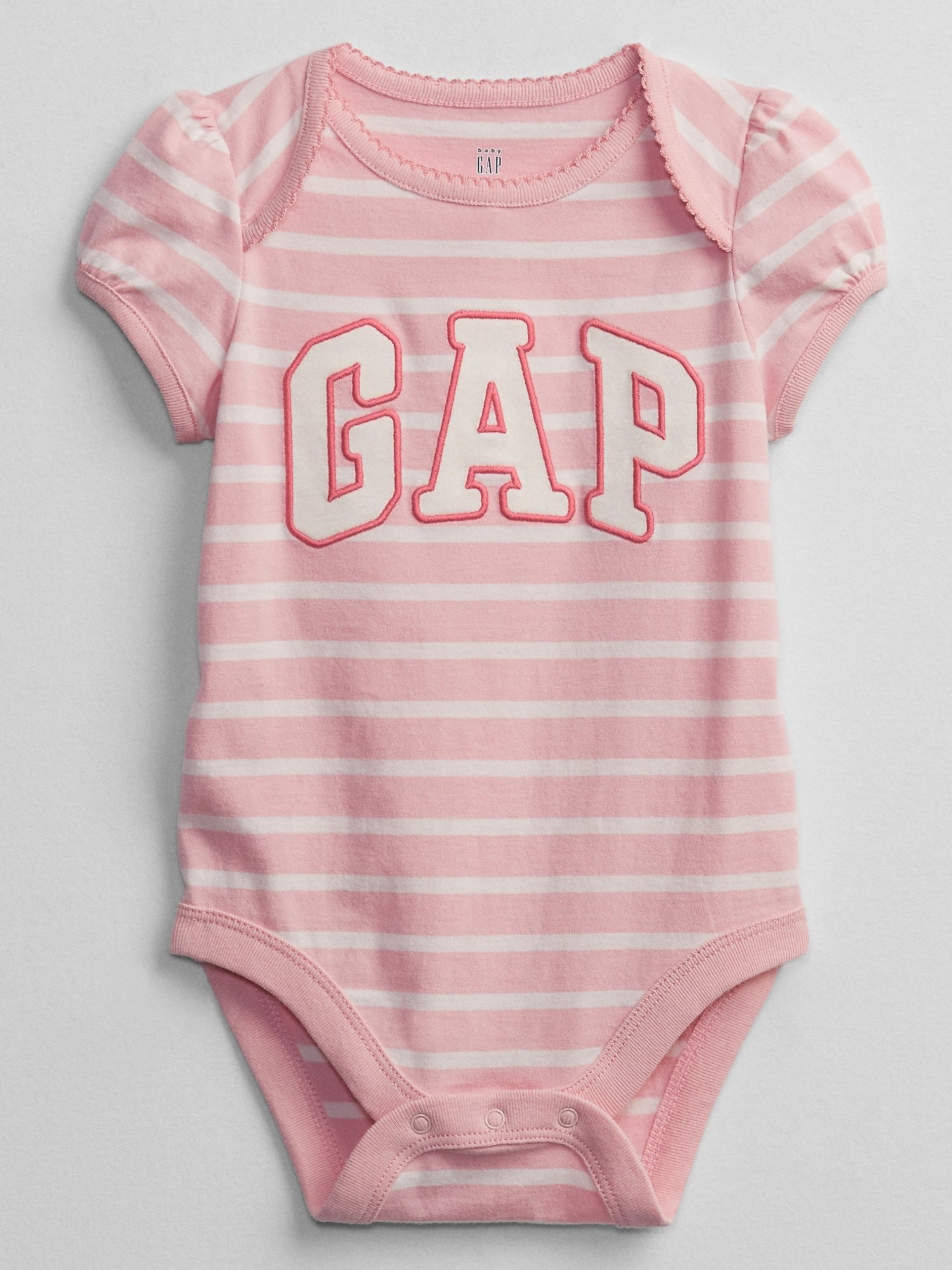 Fotografie Růžové holčičí baby body GAP Logo v-g elv bs