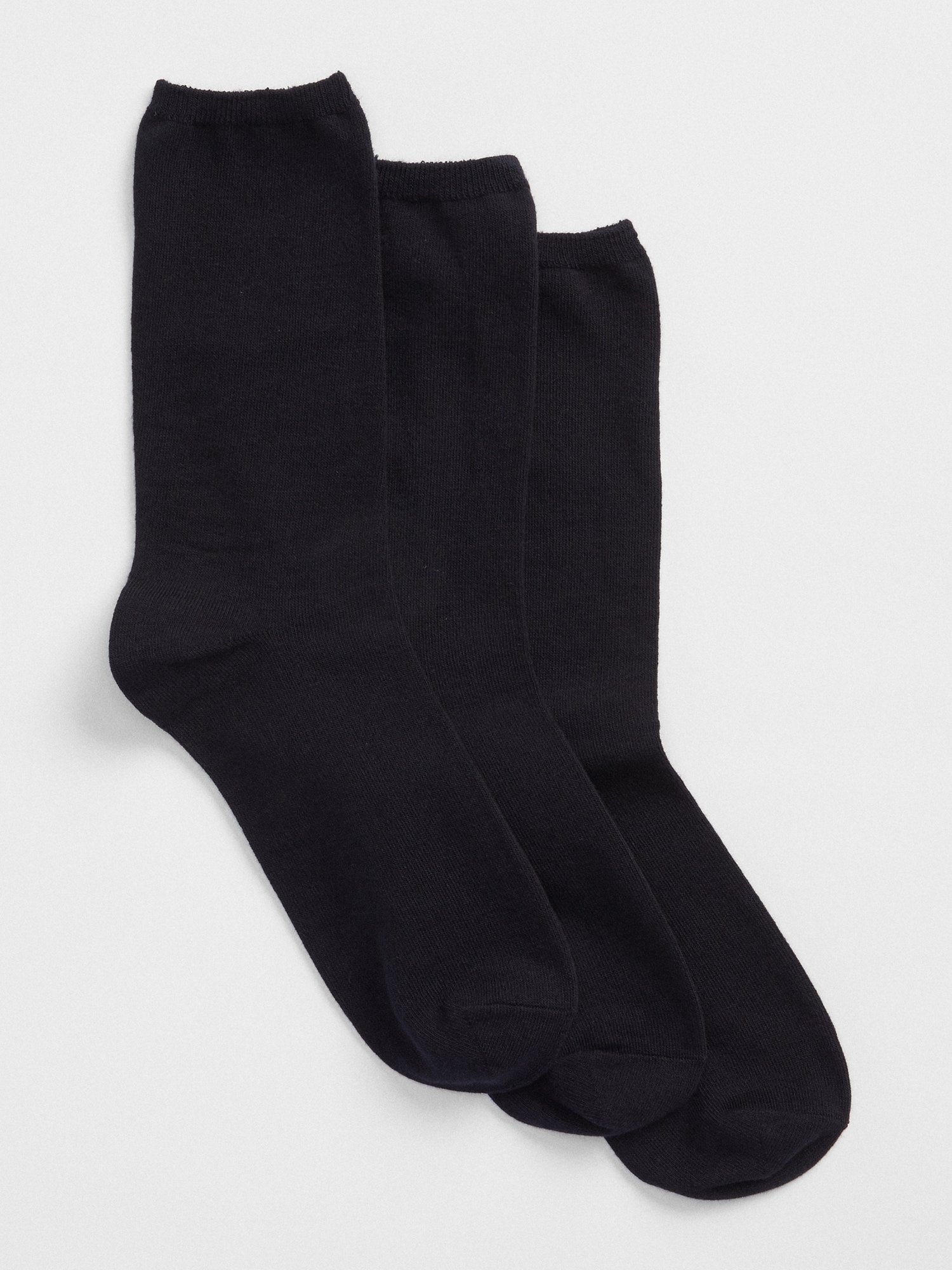 Fotografie Modré dámské ponožky basic crew socks, 3 páry