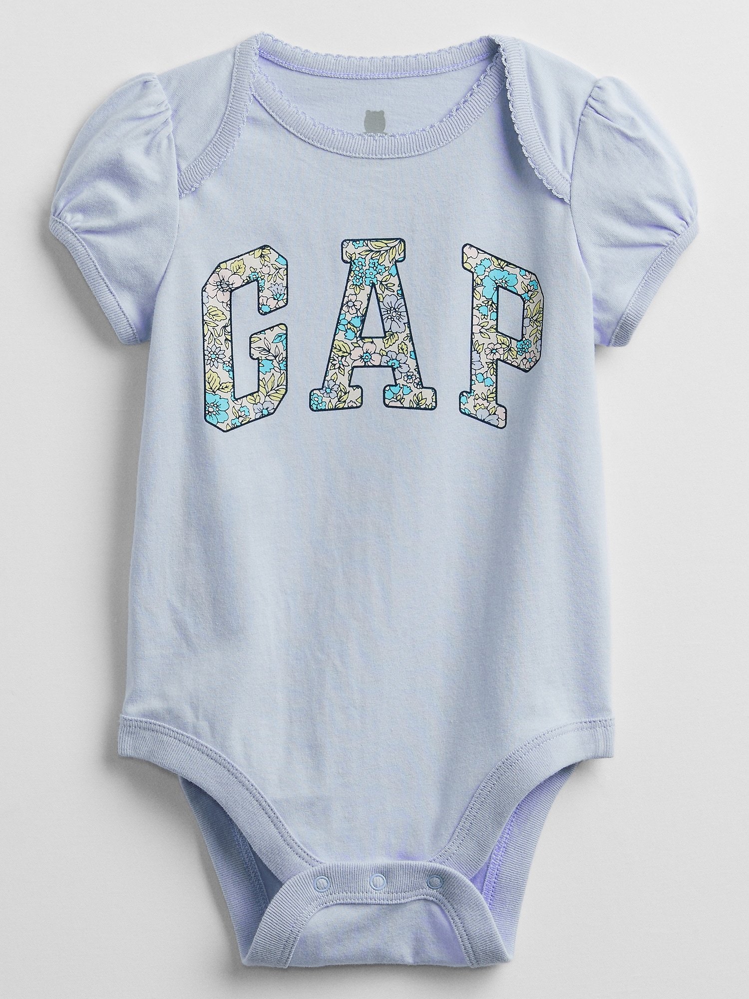 Fotografie Modré holčičí baby body GAP Logo v-g bf bs