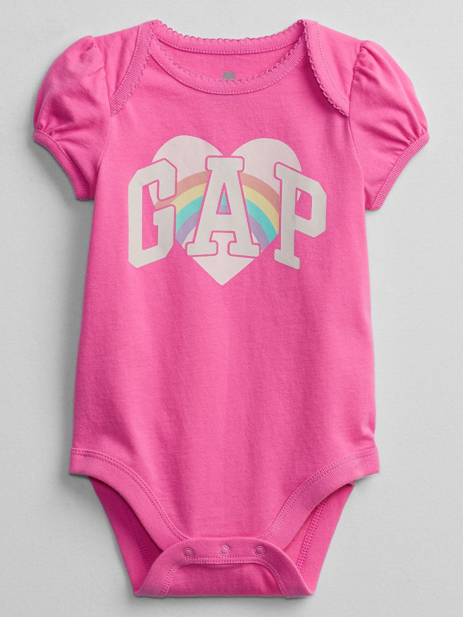 Fotografie Růžové holčičí baby body GAP Logo v-g bf bs