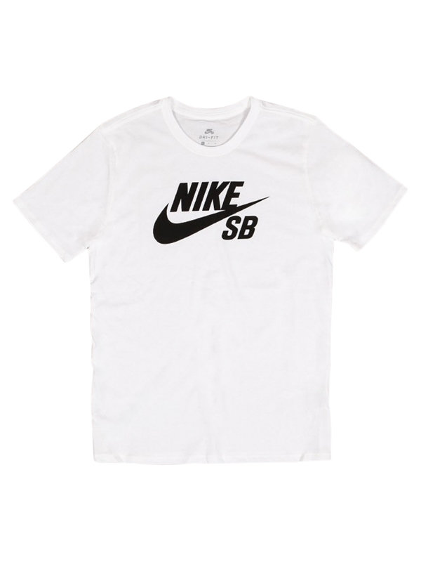 Fotografie Nike SB LOGO white pánské triko s krátkým rukávem - bílá