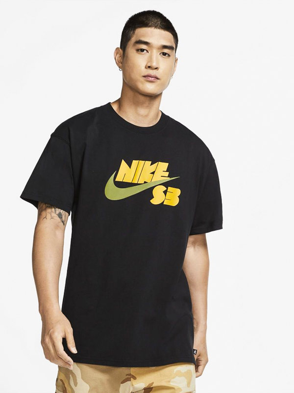 Nike SB LOGO black pánské triko s krátkým rukávem - černá