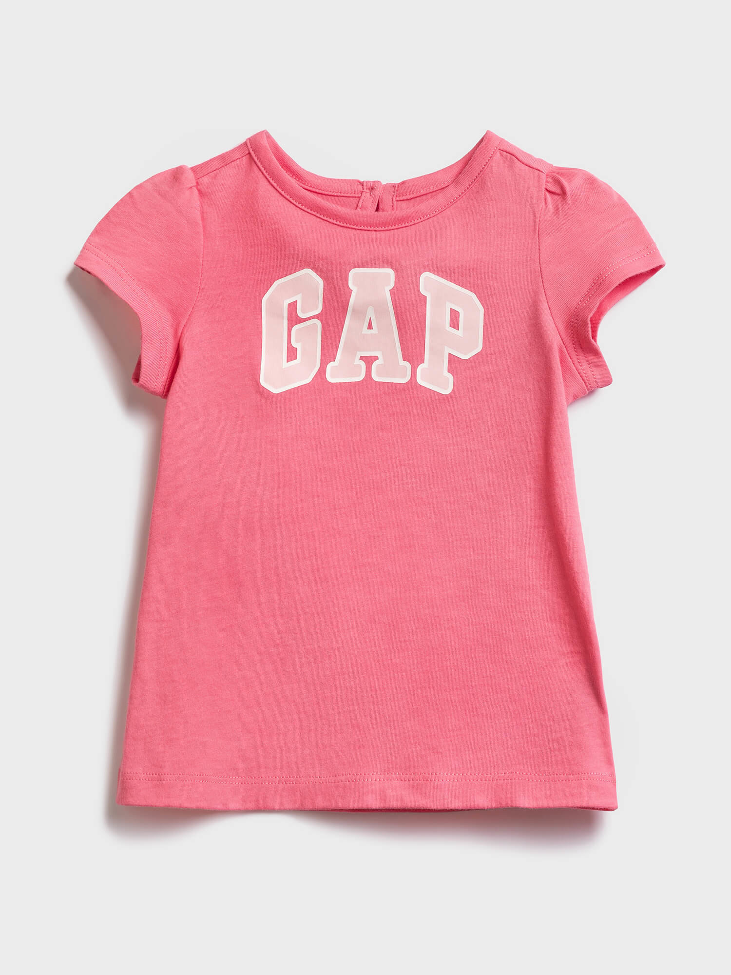 Fotografie Růžové holčičí baby šaty GAP Logo v-g drs