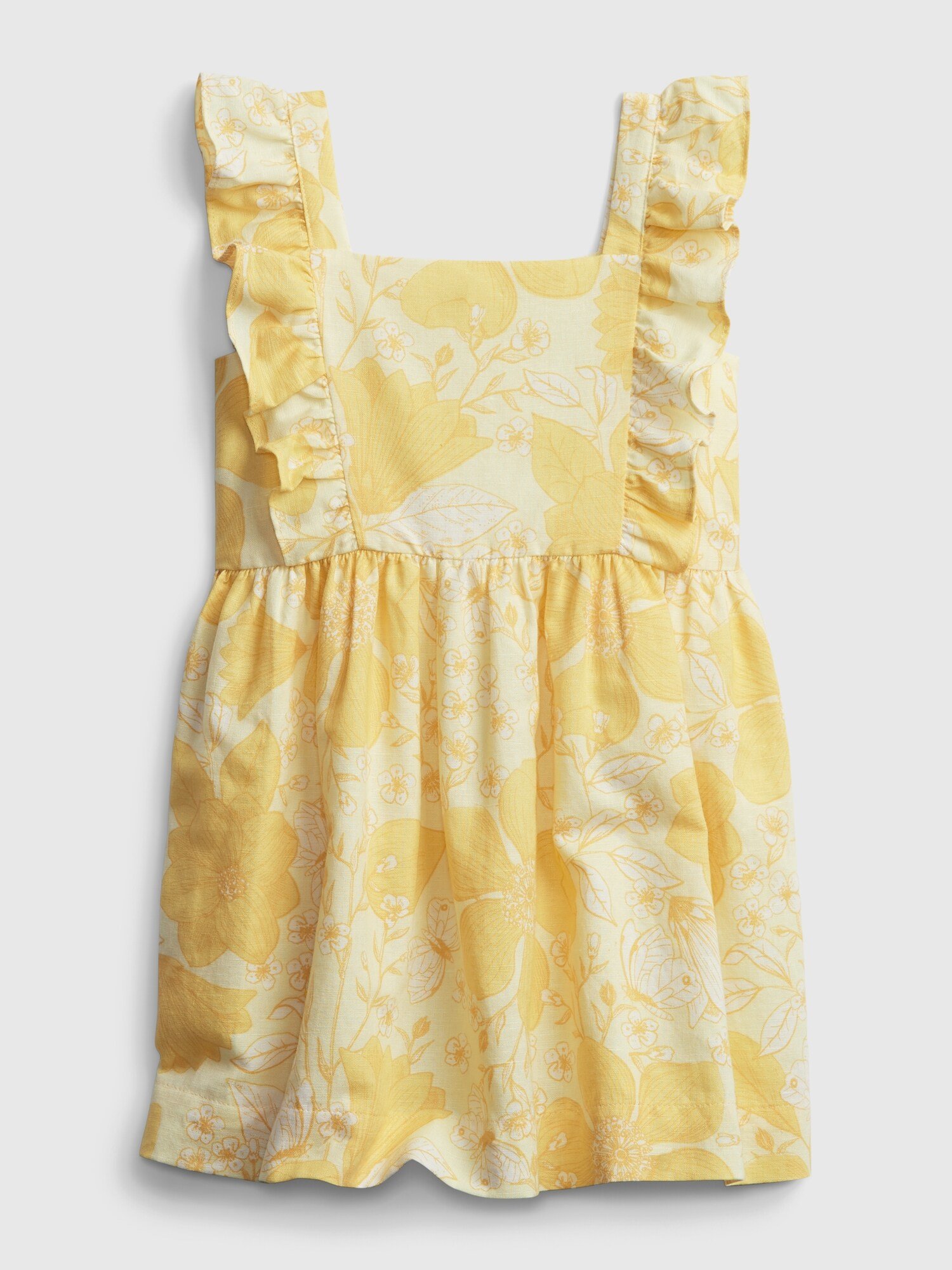 Fotografie Žluté holčičí dětské šaty sl flutter apr