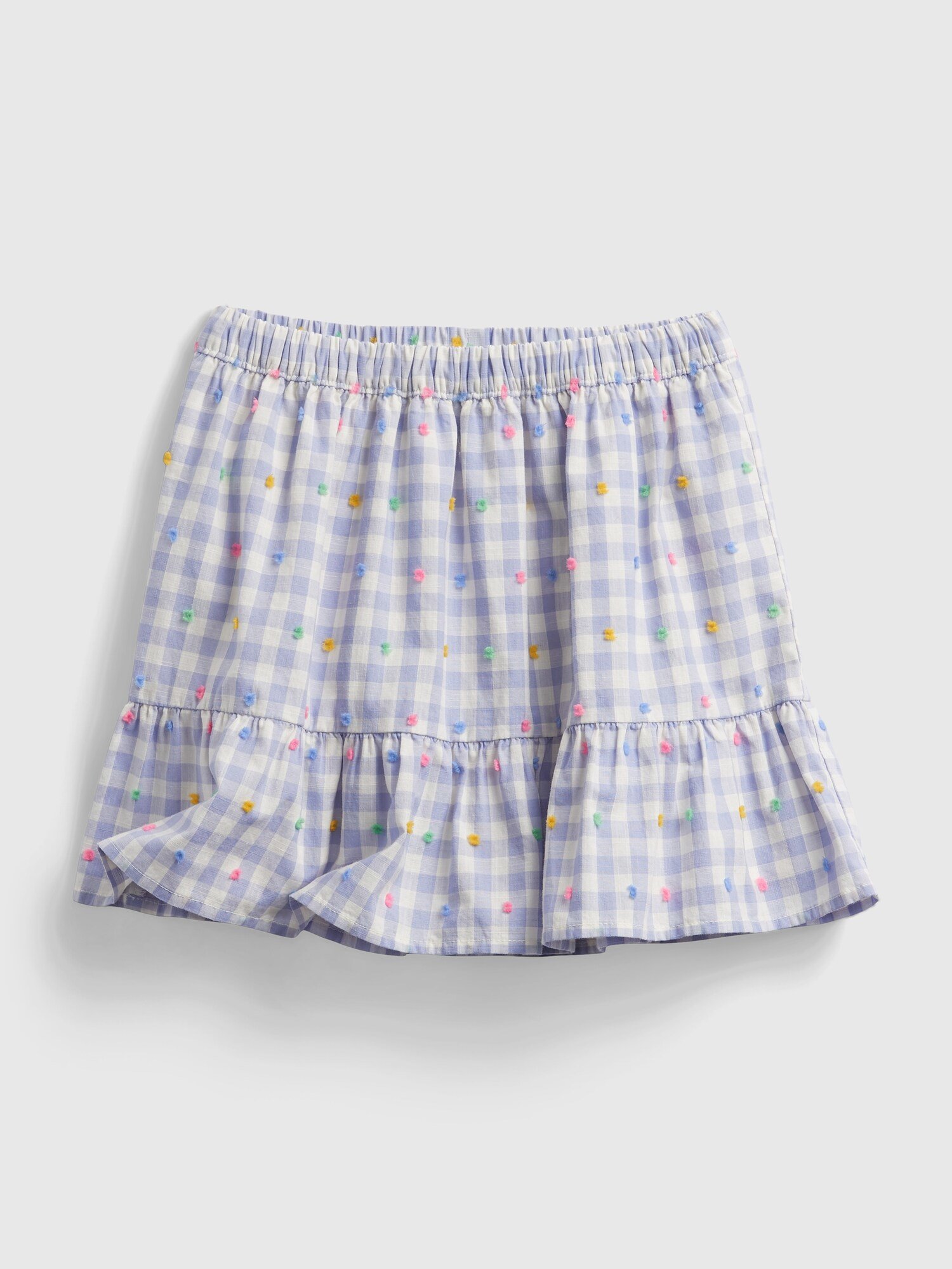 Fotografie Modrá holčičí dětská sukně gingham skirt