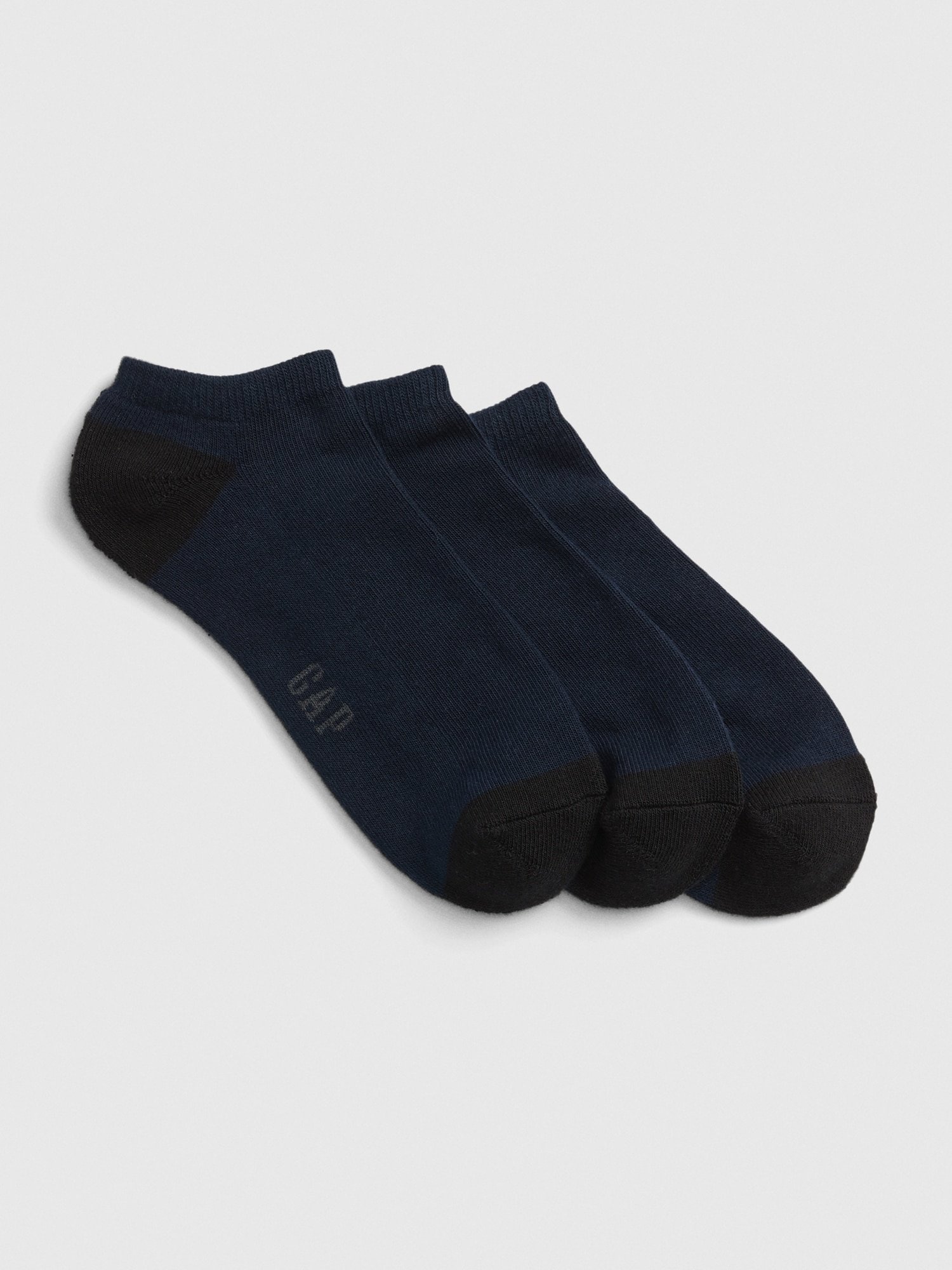 Fotografie Modré pánské ponožky bas ankle, 3 páry