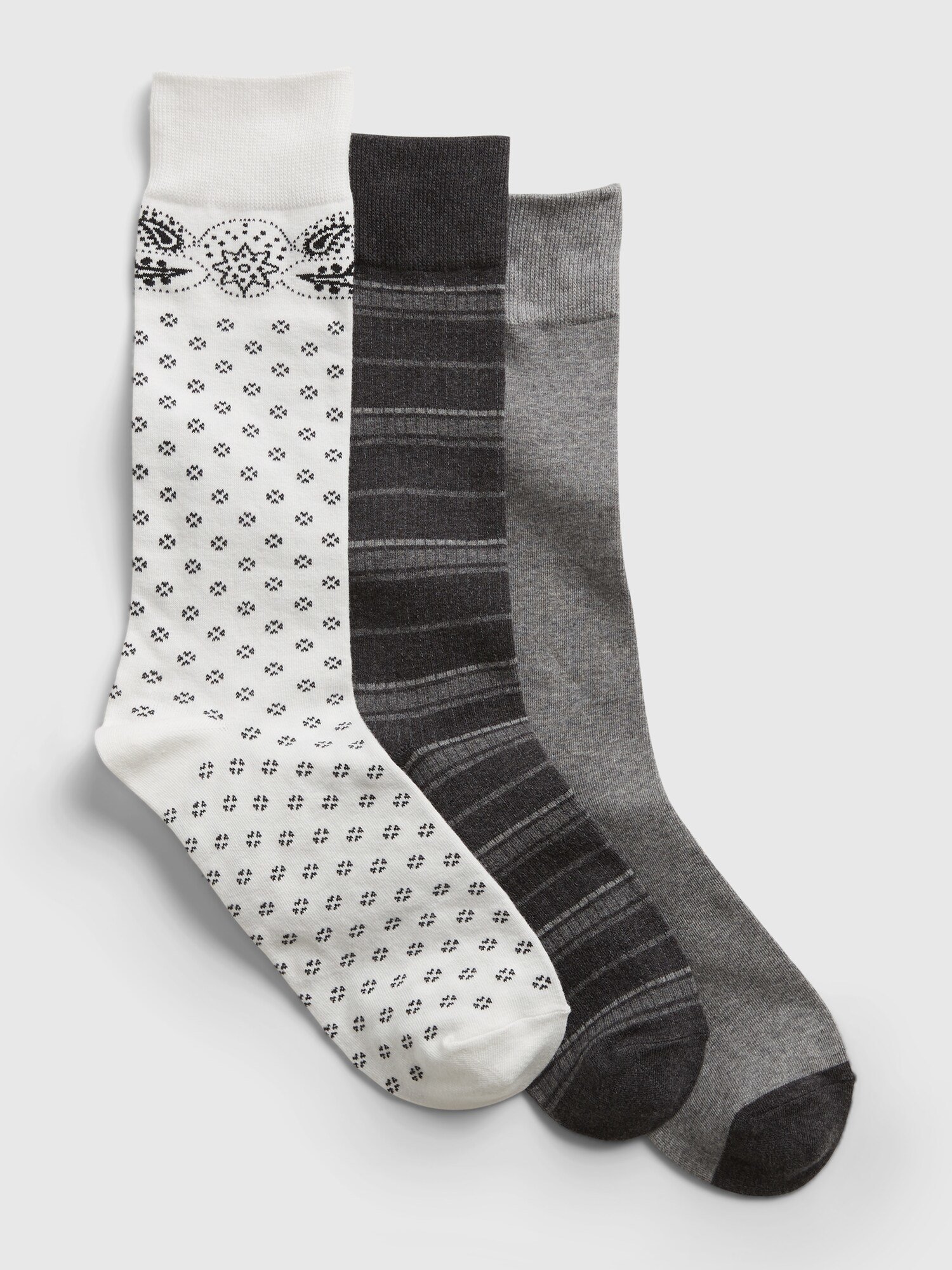 Fotografie Barevné pánské ponožky crew socks, 3 páry