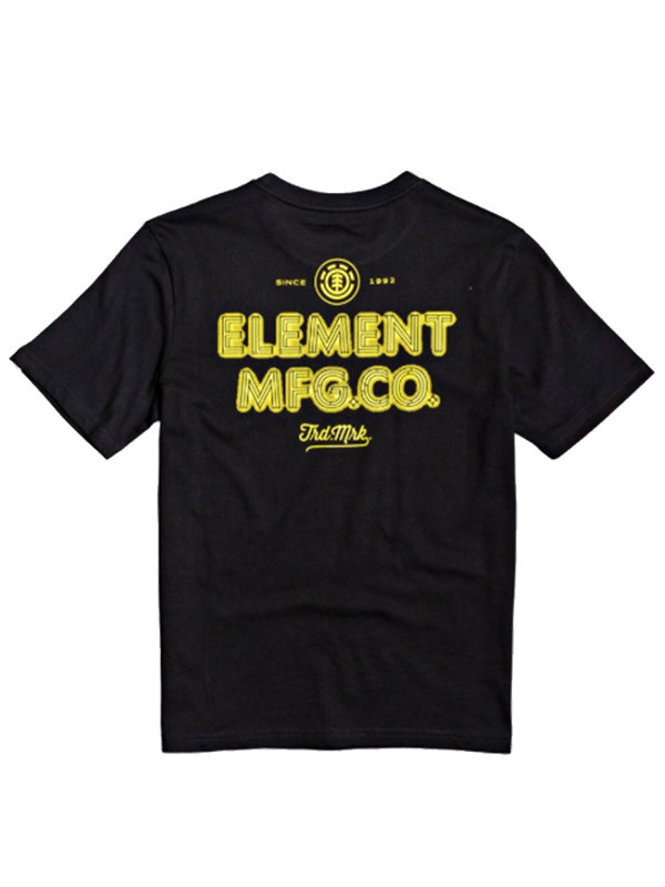 Fotografie Element BRIDGER FLINT BLACK pánské triko s krátkým rukávem - černá