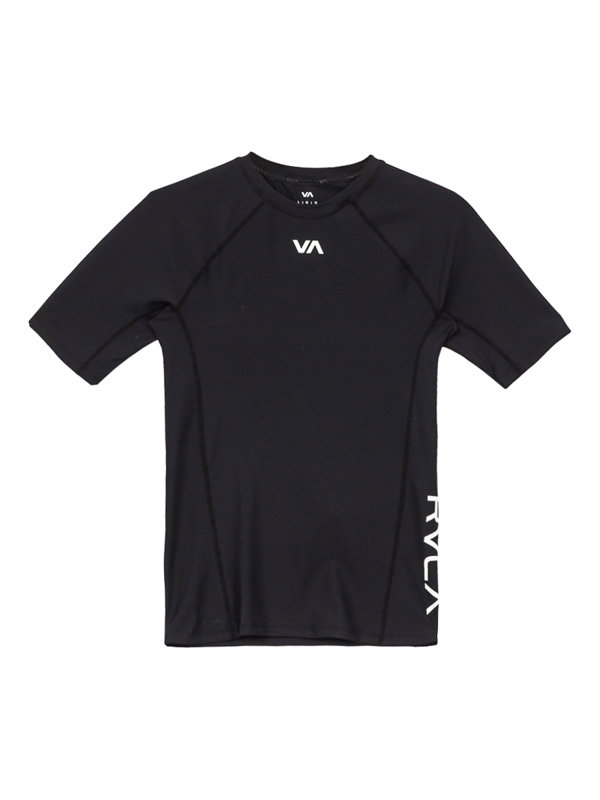 Fotografie RVCA COMPRESSION black pánské triko s krátkým rukávem - černá