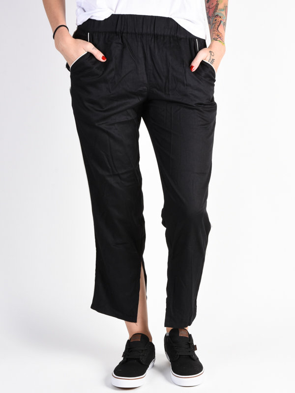 RVCA SHIFTLESS black plátěné kalhoty dámské - černá