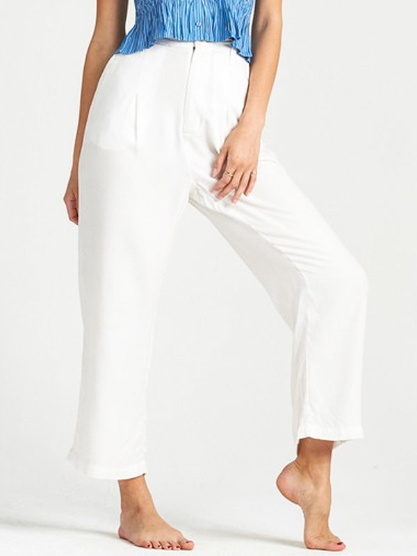 Billabong CASUAL SALT CRYSTAL plátěné kalhoty dámské - bílá