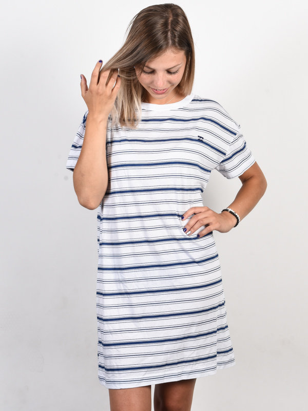 Fotografie Billabong BEACH DAY blue stripes krátké letní šaty - modrá