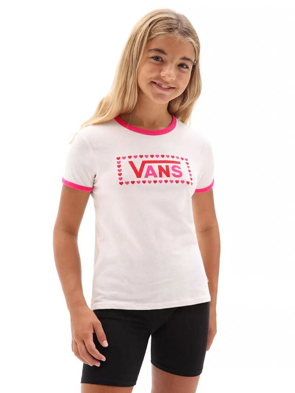 Fotografie Vans LOLA VANS COOL PINK/FCHSIAPRPL dětské triko s krátkým rukávem - bílá Vans