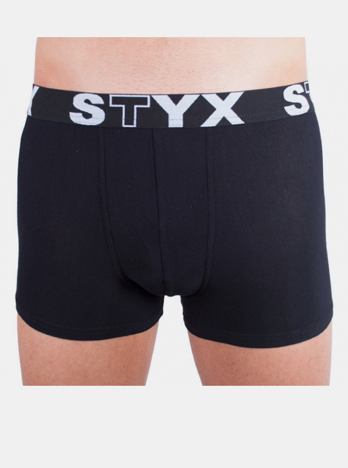 Fotografie Pánské boxerky Styx sportovní guma nadrozměr černé