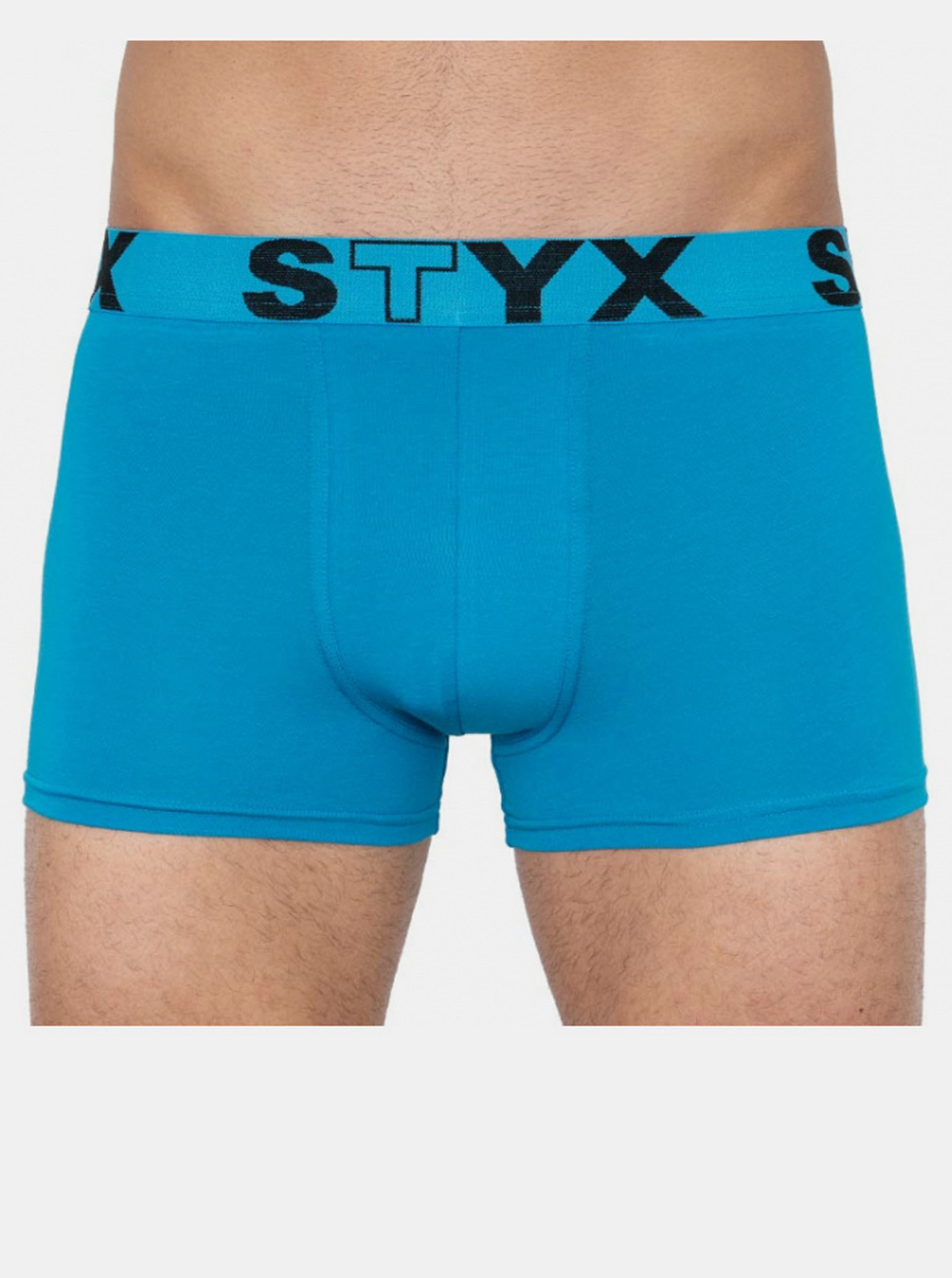 Fotografie Pánské boxerky Styx sportovní guma světle modré