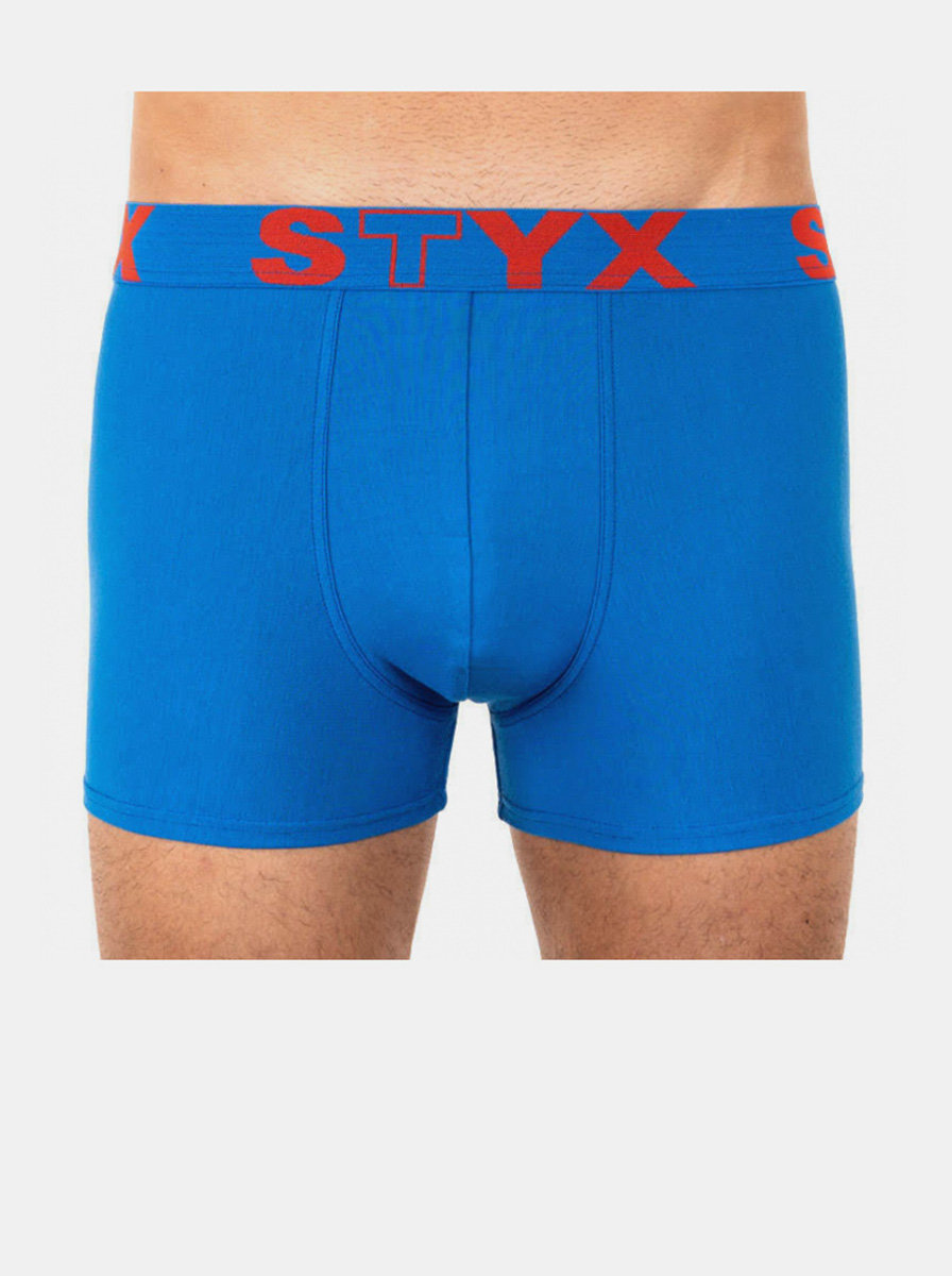 Fotografie Pánské boxerky Styx sportovní guma nadrozměr modré